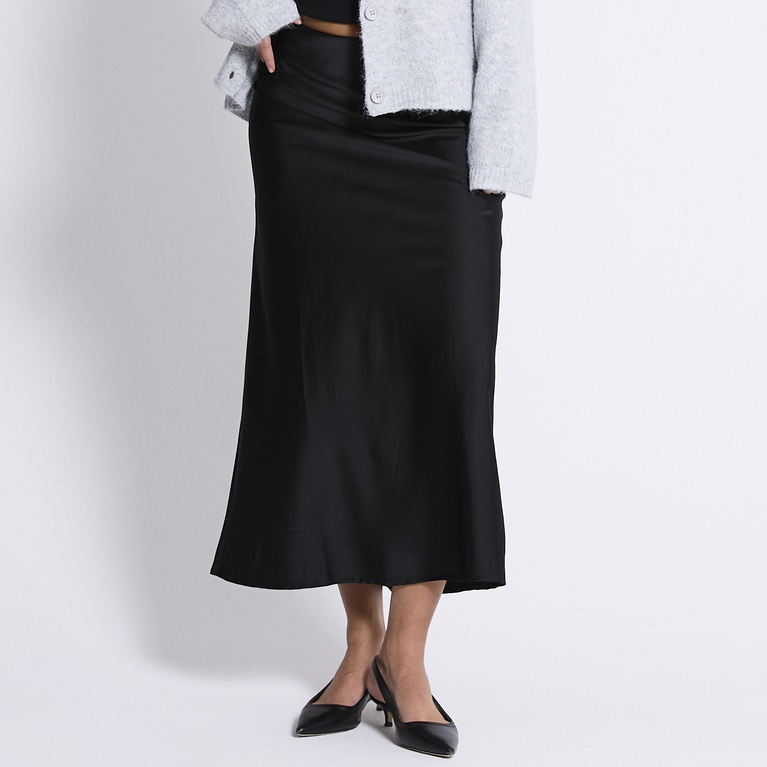 Satin skirt "Corinne" Black